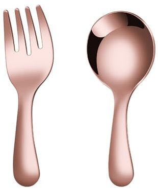 2-teiliges tragbares Camping-Besteck-Set, funktional und Löffel und Gabel für Outdoor-Wandern und Kochzubehör