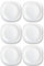 AC - Pack de 6 Platos Llanos - Modelo CoK - Ø 26 cm - Vidrio Opal - Apto para lavavajillas y microondas - Ideal para el hogar, Cocina y hostelería