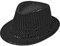 Sternfabrik Pailletten Hut Trilby Vedora Herren Damen Kinder Karneval Fasching Kostüm Glitzerhut (Schwarz)
