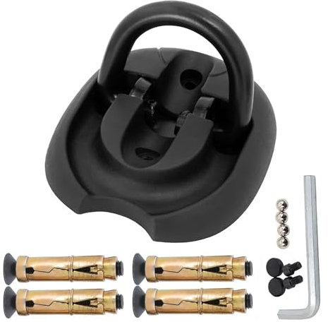 Triton Motorcycle Ground Anchor Heavy Duty Hardened Steel Flip Up and Down Floor Wall Anchor Perfect High Security Lock for Bicycle Motorbike Scooter Safety