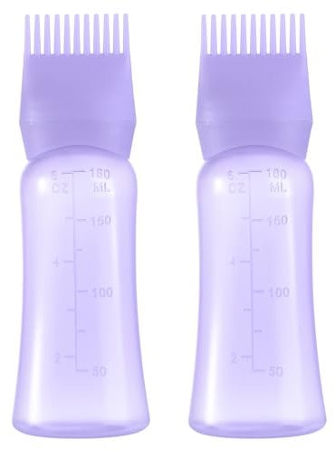 Dymoece Haaröl Applikator, 180 ml Wurzelkamm-Applikatorflasche, Hair Oil Applicator Bottle für Essentiell und Haarfärbemittel
