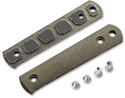 Böker Solingen BFF Packlite Griffschalen - Canvas Micarta Grün Smooth - Austauschbare Griffschalen aus grünem Canvas Micarta für BFF Packlite Messer