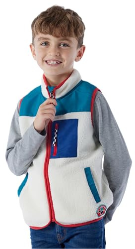 TOG24 Damara Kids Sherpa Gilet, Shaun The Sheep Outdoor Layer Woolly | Bodywarmer, Chest pocket, Pockets, Running, Outdoors