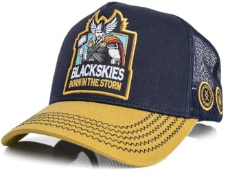 Blackskies® Trucker Baseball Cap Kollektion | Herren Damen Premium Snapback Schirm Mütze Kappe Basecap - Männer Frauen Unisex Streetwear Outdoor Sommer Freizeit