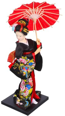 TOYZFRIENDY Japanische Kimono Figur Aus Biskuitporzellan Handgefertigte Geisha Mädchenstatue Langlebige Wohnkultur Deko Für Tisch Und Regal