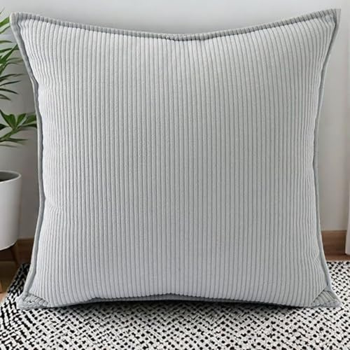 SWJ-swjssb Kissenbezug 80x80,70x70,90x90 Sofa Kissenbezüge 65x65,Kord Kopfkissenbezug Dekokissen Sofakissen Bezug Groß Kissenhülle Dekorative Weiche Zierkissenbezüge Kissen Bezug(Haze Blue,20x60 cm)