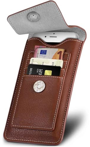 ONEFLOW Zeal Case für Oppo Reno15 Pro 5G Handytasche zum Einstecken mit Kartenfach, Handy Gürteltasche PU Leder 360 Grad Schutz Hülle Minimalistisch, Handyhülle mit Magnet, Braun