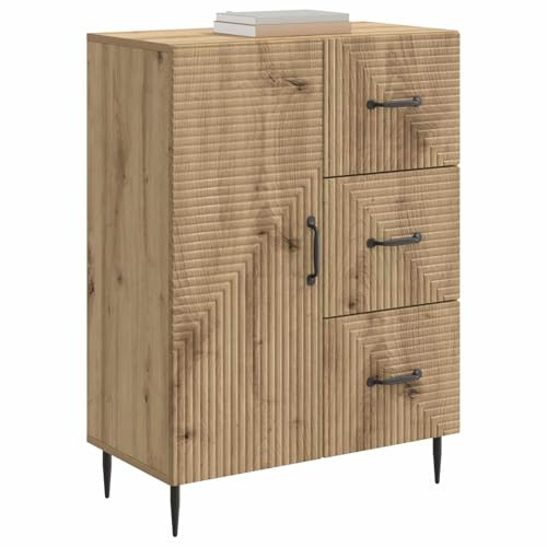 vidaXL Sideboard Artisan-Eiche 66 x 34,5 x 89,5 cm Holzwerkstoff, Elegantes Sideboard, Vintage Aufbewahrung für Wohnzimmer, vielseitiger Esszimmer-Schrank