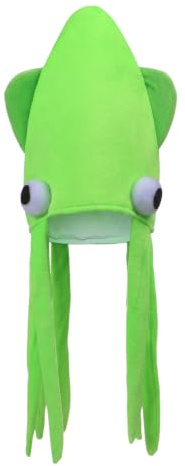 FakeFace Lustiger Oktopus Hut Tintenfisch Mütze Damen Herren, Plüsch Kraken Hut mit Tentakeln Partyhut Tier Kostüm-Kopfbedeckung für Halloween Karneval Fasching Cosplay Kostümzubehör