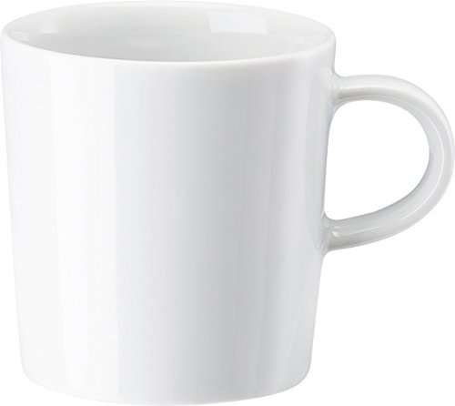Arzberg 42100-590003-14717 Cucina-Basic ROK Espresso-Obertasse, Porzellan, weiß, 20.10 x 14.8 x 7.6 cm,