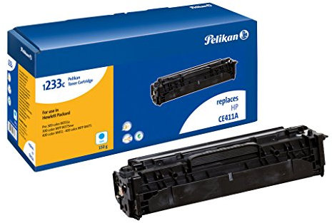 Pelikan Toner ersetzt HP CE411A (passend für Drucker HP Laserjet Pro 300 Color M351 / MFP M375, Pro 400 Color M451)