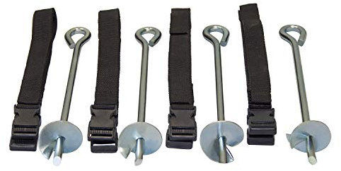 Kangui - Kit ancrage au Sol - 4 Sardines de Fixation et Sangles - Adaptable - Universel