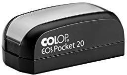 Tragbarer Stempel EOS Pocket Stamp 20 – Selbstfärbender FLASH Stempel – Kompakt, Leicht und Personalisierbar – Perfekt für Büro, Schule und Unterwegs Abdruck 47 x 18 mm