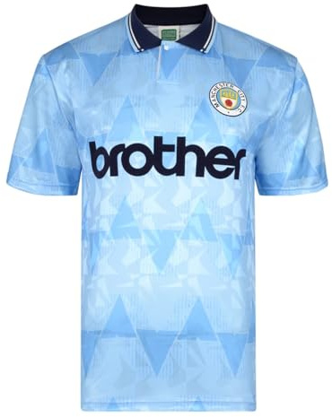 Manchester City 1989 Retro Football Shirt Sky Medium Polyester