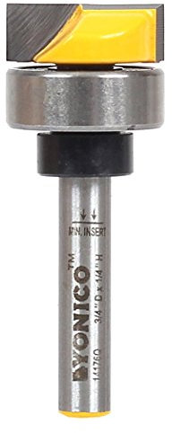 Yonico 14176q 3/4-Inch Diameter Flush Trim Template Router Bit 1/4-Inch Shank