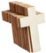Juvale Blanko Wandkreuz aus Holz zum Basteln und Bemalen, 25 Stück, 7 x 11 cm