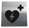 AUA SIGNALETIQUE - Plaque Aluminium Brossé DAE - 130x130 mm