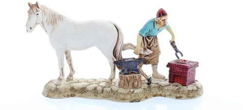Moranduzzo Schmied für Krippe 10 cm Maßstab 1:20 - Unzerstörbare Krippenfiguren - Stil 700', Handbemalt, Offizielles Produkt, Hergestellt in Italien, Bildhauer M. Landi