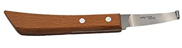 Hauptner & Herberholz 40621000 Hufmesser/Klauenmesser, Links, mit ergonomischem Buchenholzheft, nichtrostend, für Pferde und Rinder