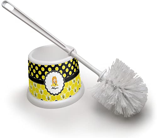 YouCustomizeIt Personalized Honeycomb, Bees & Polka Dots Toilet Brush