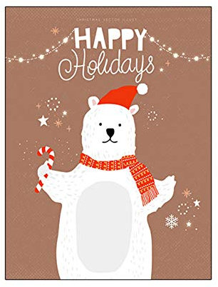 Affiche de Noël et vitrine Peinture décorative Dessin animé Santa Claus Photos Mur Art Toile Art Vacances décoration-50x70cm No Frame