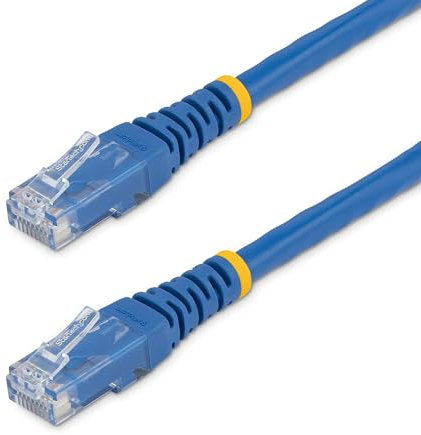 StarTech.com 1 ft. CAT6 Ethernet cable - 10 Pack - ETL Verified - Blue CAT6 Patch Cord - Molded RJ45 Connectors - 24 AWG Copper Wire ? UTP Cable (C6PATCH1BL10PK)