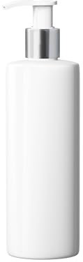 Mrs Hinch Customisable DIY Refillable 500ml PET Plastic Lotion Pump Bottle - Silver/White