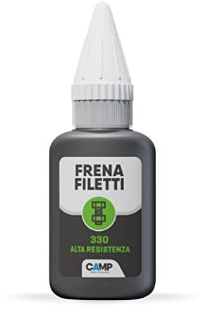 CAMP 330 - Frenafiletti ad Alta Resistenza Meccanica, Adesivo Frenante per Viti, Dadi e Parti Filettate Non Soggette a Smontaggio, Frena Filetti ad Azione Sigillante - Frenatura Permanente, 20 ml