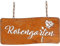 B2S BACK2SEASON Metall Tafel Rosengarten Edelrost zum hängen mit Kette Gartendeko B=45 cm