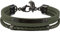 BREIL - Herrenarmband Kollektion B Mix TJ3089 - Herrenschmuck - Grünes Leder- und Stahlarmband für Herren, mit drei Schlaufen um das Handgelenk - Verstellbare Länge von 17 cm bis 23 cm
