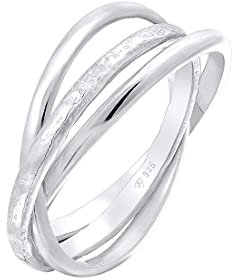 Elli Ring Damen Wickelring Trinity Basic Klassisch in 925 Sterling Silber
