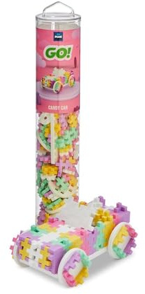 PLUS PLUS Building Blocks Toy - 200pcs Go Candy Car Kids Construction Toys, Creative Learning Resources and STEM Play for Home and Travel - Girls and Boys Toys Age 5 Plus