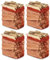 MHL Stecchette in Legno Accendifuoco in Rete Certificata Enama Classe Qualità A1 - Set da 4 pezzi - Perso all'origine 18 Kg