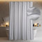 Popkozzi Duschvorhang Silber Textil Badezimmer Vorhang: Glitzer Funkeln Bling Hellgrau Stoff Waschbar Wasserabweisend Badevorhang - Luxus Fancy Glam Metallisch Shower Curtain - 183x183 cm