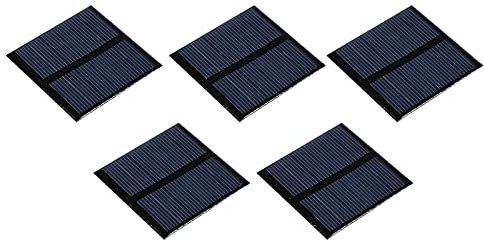 sourcing map Lot de 5 mini panneaux solaires 3 V 125 mA 0,375 W 52 mm x 52 mm