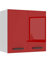 Belini Hängeschrank Küche, Küchenschränke SG2. Breite 60 cm. Oberschrank mit 2 Türen, Küchenhängeschränke, Wandschrank Hängend, Rot Hochglanz