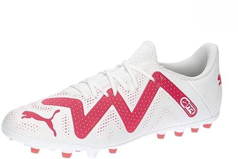 PUMA Future Play MG, Zapatillas de fútbol Hombre, Orquídea de Fuego Blanco, 44 EU