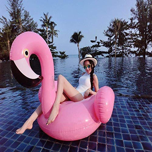 FBITE Schwimmring Airbeds 2019 New Adult Flamingo Floating Row Aufblasbares Spielzeug, Swan Floating Bed Recliner Schwimmring 150 * 150 * 90cm