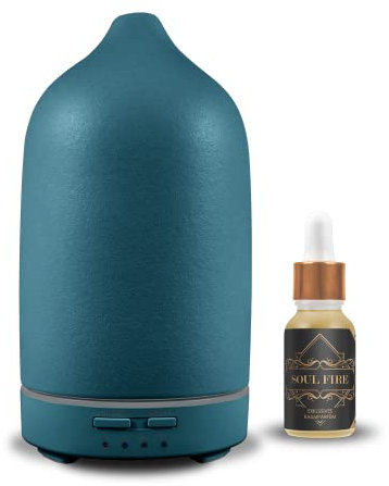 Aroma Diffuser AS Mini (sea Green) | von Reima | Ultraschall Luftbefeuchter | inkl. hochwertigem Parfümöl Soul Fire | fruchtig-floralen Aromen