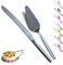 Evanda Cuchillo de pastel de boda negro y juego de servidores, corte de pastel de titanio negro, servidor de pastel para todos los días, bodas y cumpleaños, apto para lavavajillas