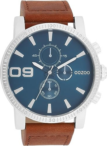 Oozoo Timepieces Herren Uhr | Armbanduhr Herren mit Lederarmband | Hochwertige Uhr für Männer | Edle Analog Herrenuhr in rund | C11210
