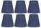 HERCHR Kleiner Lampenschirm, 6er-Set, Stoff-Lampenschirm, Modern, Einfach, Gute Lichtdurchlässigkeit, Tischlampenschirm Für Glühbirne, Miniatur-Glühbirne Für Deckenlampe(Blau)