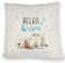 Sofakissen Hund mit Spruch Relax Kissen Dekokissen mit Füllung und Bezug 40x40 mit Motiv