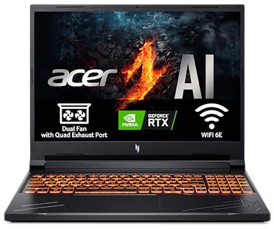 Acer Nitro V 16 ANV16-41-R68V - Ordenador Portátil Gaming 16 WUXGA IPS 165Hz (AMD Ryzen 7 8845HS, 16GB RAM, 1TB SSD, NVIDIA GeForce RTX 4060, Sin Sistema Operativo) Color Negro - Teclado QWERTY