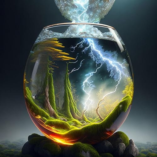 GerRit Leinwandbilder, Poster, 58 x 90 cm, ohne Rahmen, 11 Sturm im Glas, Wasser