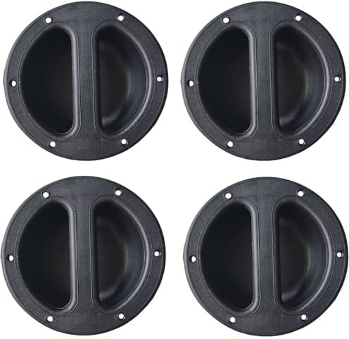HNOYGNU 4Pcs Sound Box Handle Round Speaker Handle Grasp Holder Replacement Speaker Cabinet Box Handles,Black