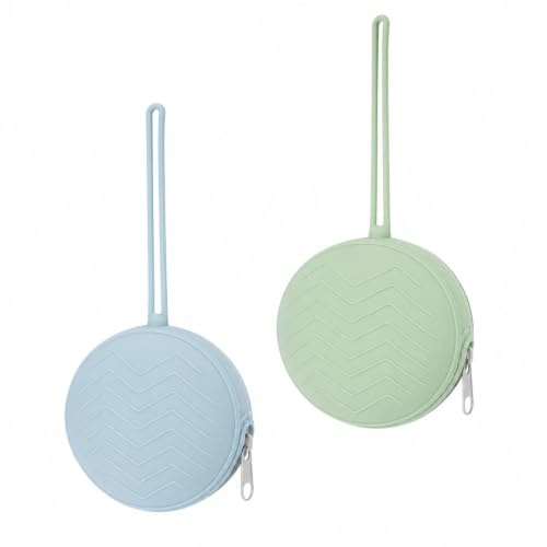 MetalNuts 2pcs Schnullerbox für Unterwegs - Silikon Schnuller Aufbewahrung, BPA-freie Tragbare Aufbewahrungsbox, Schnullerbox Silikon Baby Zubehör für Mädchen und Jungen