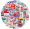 PNGIF London Sticker Set 50 Stück, Graffiti London Aufkleber für Koffer Scrapbook Journal Kindle Skateboard Laptop Motorrad Snowboard, Wasserfeste Anime Sticker für Jugendliche Erwachsene