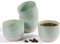 ZEBERBO Lot de 4 tasses à expresso en céramique à double paroi pour tasses Nespresso, tasses à café en demitasse émaillées spéciales pour machine (vert)