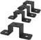 Wpbhk 4Pcs Square Tube Strap Clamp, 1 x 1 Strap Post Ties, Black Deck Fence Post Tie Bracket, Square Tube Buckle, U-Shaped Pipe Clamp Bracket